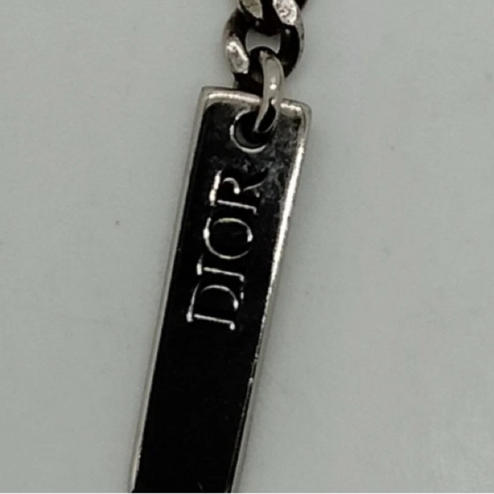 Christian Dior Necklace Silver Authentic Classic CD - Picture 12 of 14